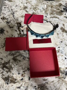 Valentino Garavani black Rockstud bracelet